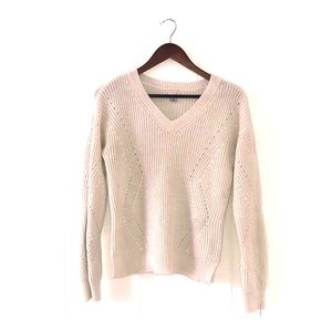 White V Neck Sweater